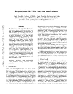 Inception-inspired LSTM for Next-frame Video Prediction