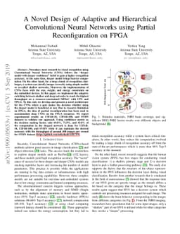 A Novel Design of Adaptive and Hierarchical Convolutional Neural
  Networks using Partial Reconfiguration on FPGA