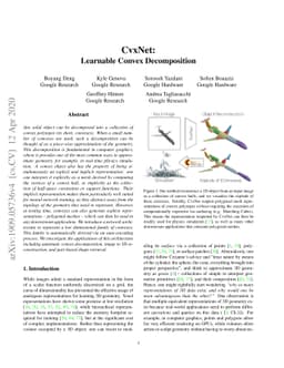 CvxNet: Learnable Convex Decomposition