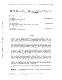 PILOT: Physics-Informed Learned Optimized Trajectories for Accelerated
  MRI