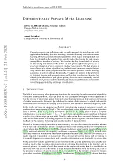 Differentially Private Meta-Learning