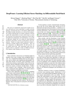DeepPruner: Learning Efficient Stereo Matching via Differentiable
  PatchMatch