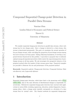 Compound Sequential Change-point Detection in Parallel Data Streams