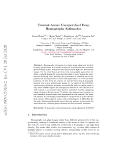 Content-Aware Unsupervised Deep Homography Estimation
