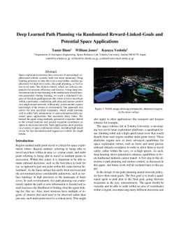 Deep Learned Path Planning via Randomized Reward-Linked-Goals and
  Potential Space Applications
