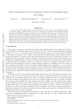Active learning for level set estimation under cost-dependent input
  uncertainty