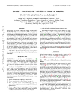 Guided Learning Convolution System for DCASE 2019 Task 4