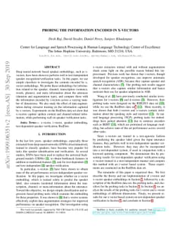 Probing the Information Encoded in X-vectors