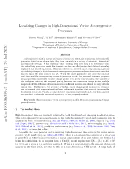 Localizing Changes in High-Dimensional Vector Autoregressive Processes