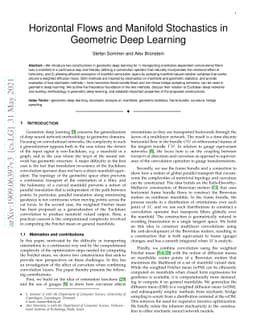 Horizontal Flows and Manifold Stochastics in Geometric Deep Learning