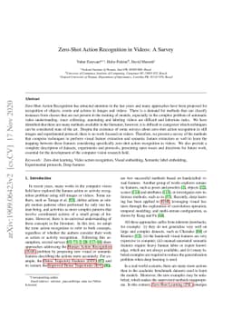Zero-Shot Action Recognition in Videos: A Survey