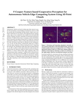F-Cooper: Feature based Cooperative Perception for Autonomous Vehicle
  Edge Computing System Using 3D Point Clouds