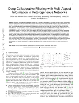 Deep Collaborative Filtering with Multi-Aspect Information in
  Heterogeneous Networks