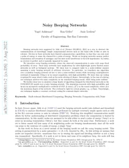 Noisy Beeping Networks