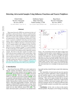 Detecting Adversarial Samples Using Influence Functions and Nearest
  Neighbors
