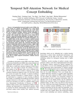 Temporal Self-Attention Network for Medical Concept Embedding