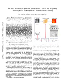 Off-road Autonomous Vehicles Traversability Analysis and Trajectory
  Planning Based on Deep Inverse Reinforcement Learning