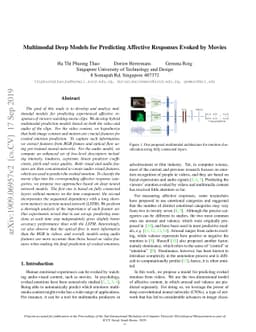 Multimodal Deep Models for Predicting Affective Responses Evoked by
  Movies