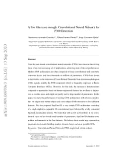 A few filters are enough: Convolutional Neural Network for P300
  Detection