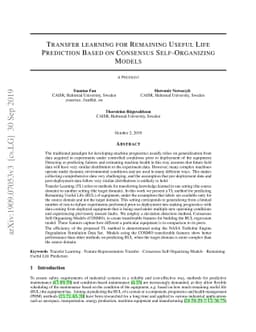 Transfer learning for Remaining Useful Life Prediction Based on
  Consensus Self-Organizing Models