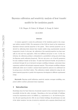 Bayesian calibration and sensitivity analysis of heat transfer models
  for fire insulation panels