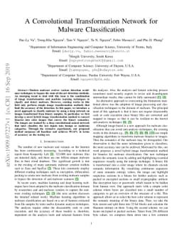 A Convolutional Transformation Network for Malware Classification