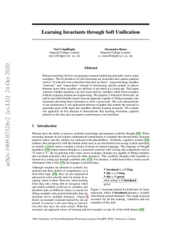 Learning Invariants through Soft Unification