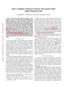 Scene Compliant Trajectory Forecast with Agent-Centric Spatio-Temporal
  Grids