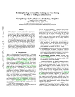 Bridging the Gap between Pre-Training and Fine-Tuning for End-to-End
  Speech Translation