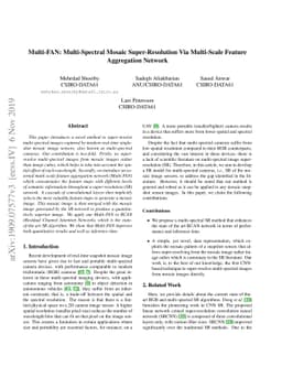 Multi-FAN: Multi-Spectral Mosaic Super-Resolution Via Multi-Scale
  Feature Aggregation Network