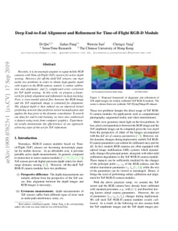 Deep End-to-End Alignment and Refinement for Time-of-Flight RGB-D Module