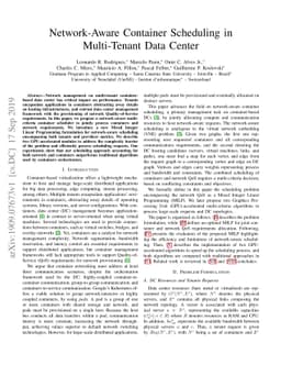 Network-Aware Container Scheduling in Multi-Tenant Data Center