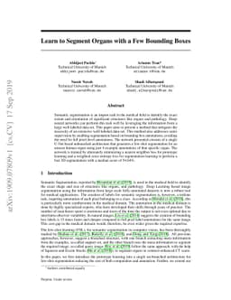 Learn to Segment Organs with a Few Bounding Boxes