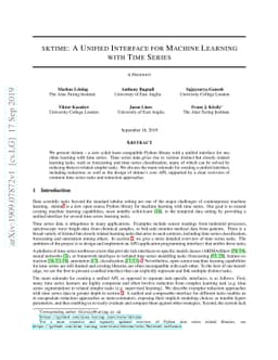sktime: A Unified Interface for Machine Learning with Time Series