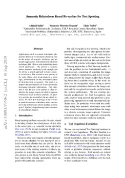 Semantic Relatedness Based Re-ranker for Text Spotting