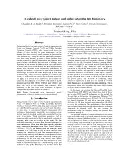 A scalable noisy speech dataset and online subjective test framework