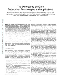The Disruptions of 5G on Data-driven Technologies and Applications
