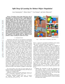 Split Deep Q-Learning for Robust Object Singulation