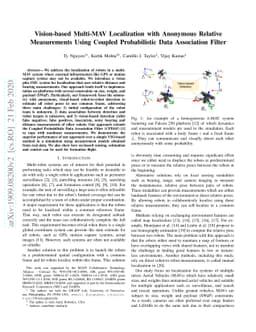 Vision-based Multi-MAV Localization with Anonymous Relative Measurements
  Using Coupled Probabilistic Data Association Filter