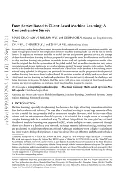 From Server-Based to Client-Based Machine Learning: A Comprehensive
  Survey