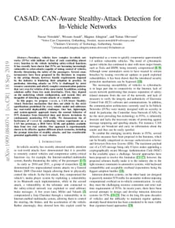 CASAD: CAN-Aware Stealthy-Attack Detection for In-Vehicle Networks