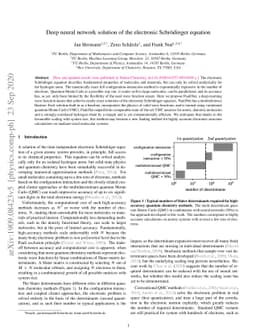Deep neural network solution of the electronic Schrödinger equation