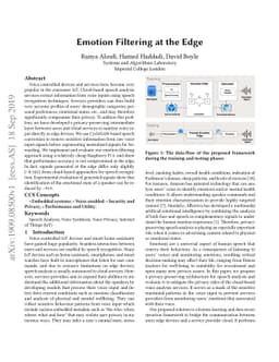Emotion Filtering at the Edge