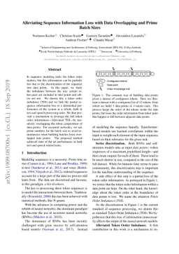 Alleviating Sequence Information Loss with Data Overlapping and Prime
  Batch Sizes