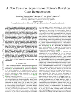 A New Few-shot Segmentation Network Based on Class Representation
