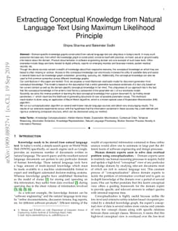 Extracting Conceptual Knowledge from Natural Language Text Using Maximum
  Likelihood Principle