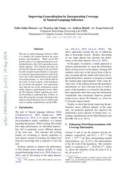 Improving Generalization by Incorporating Coverage in Natural Language
  Inference