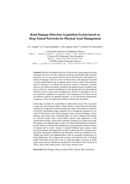 Road Damage Detection Acquisition System based on Deep Neural Networks
  for Physical Asset Management
