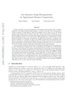 Low Diameter Graph Decompositions by Approximate Distance Computation