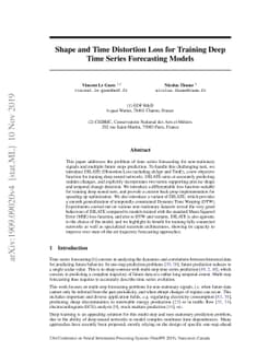 Shape and Time Distortion Loss for Training Deep Time Series Forecasting
  Models